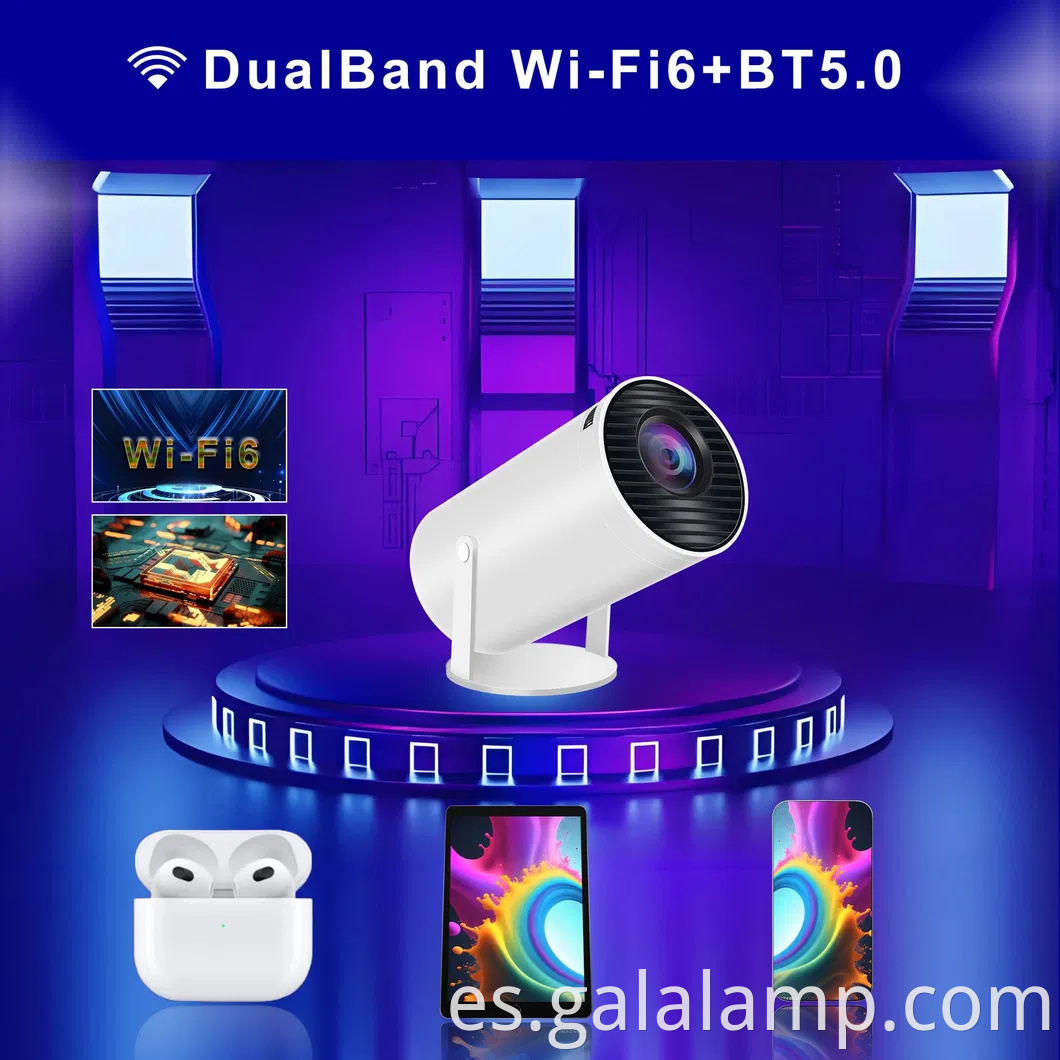 Proyector remoto 4K inalámbrico con Android 11 y Bluetooth Technology Portable